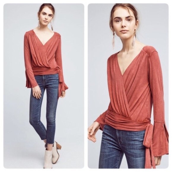 Anthropologie Tops - Anthropologie Deletta Sirpo Wrap Top